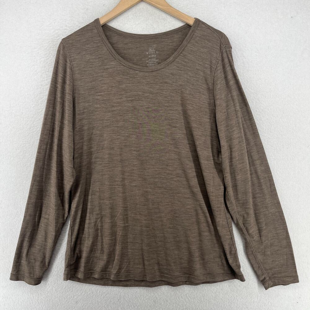 Woolx Women's Long Sleeve Brown Top